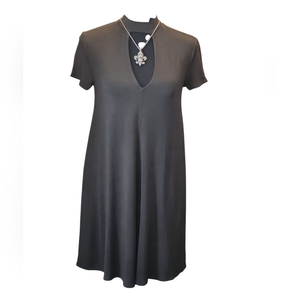 Soprano XS Olive Green Short Sleeve Mini Dress
